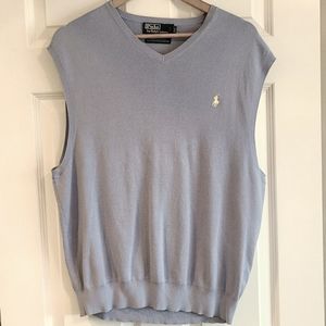 Polo by Ralph Lauren Light Blue V-Neck Sweater Vest